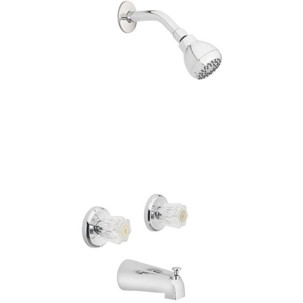 Oakbrook Collection Faucet Tub Shower Essentials‎ 2 Handle Polished Chrome NEW